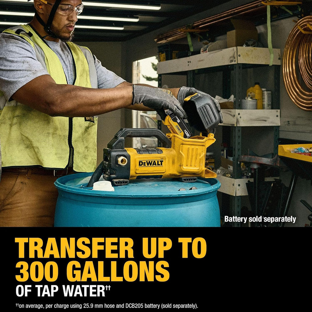 DEWALT 20V MAX Transfer Pump, 10 GPM, Powerful and Lightweight, Profesional Grade Versatility, Bare Tool Only (DCE050B)