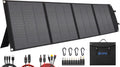 PPQ 200W Portable Solar Panel Kit 18V/12A,14lb Foldable Briefcase Solar Charger w/ 24% Efficiency, 3 Cables & 16 Outputs for All Camping Power Station, RV Battery, Phones, IP67 Waterproof