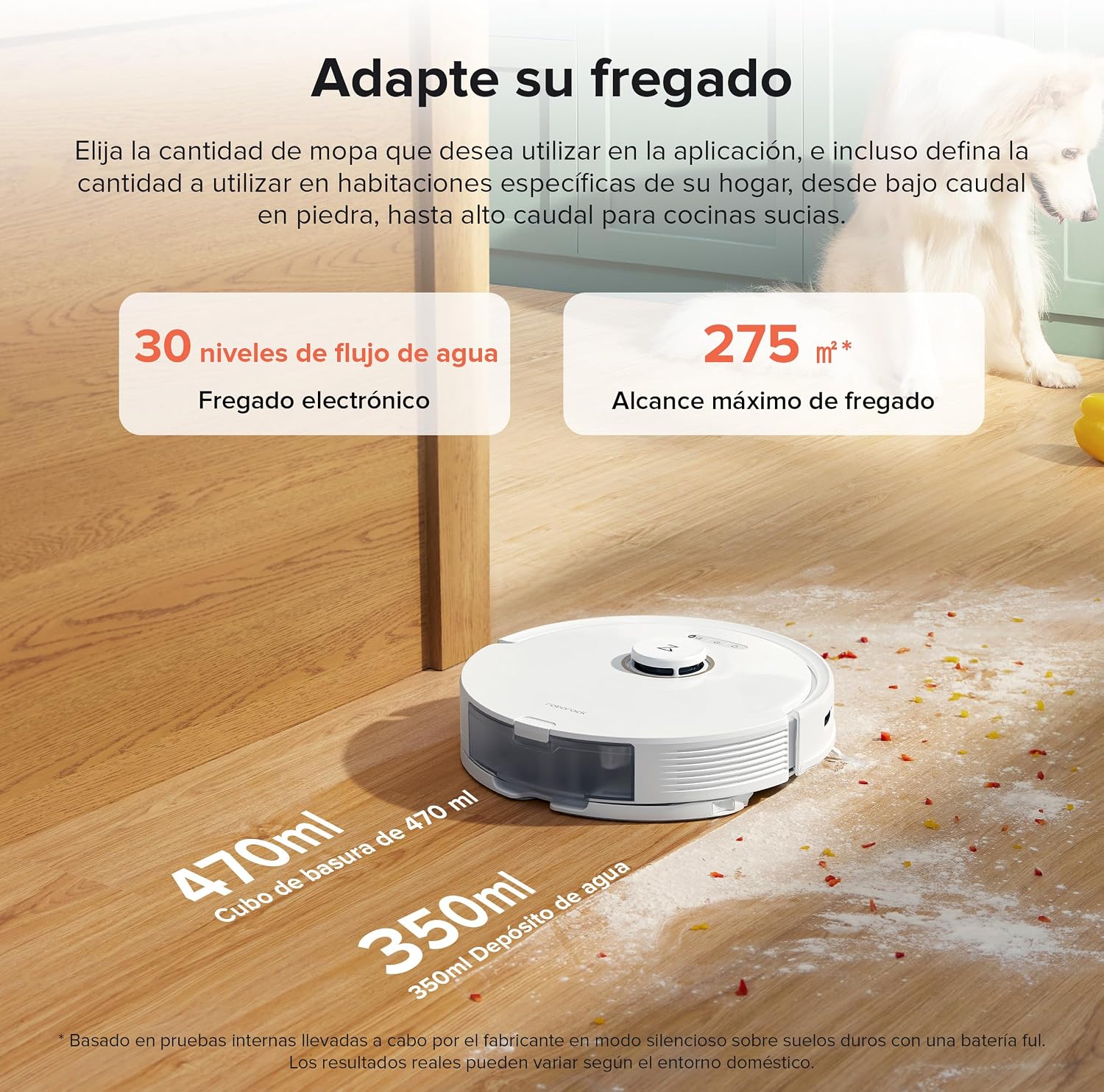 roborock Q8 Max+ Robot Vacuum Cleaner with Suction Station, DuoRoller Brush, 5500Pa Suction Power, 2.5 L Dust Bag, 350 ml Water Tank, Mop Robot PreciSense LiDAR Navigation (White)
