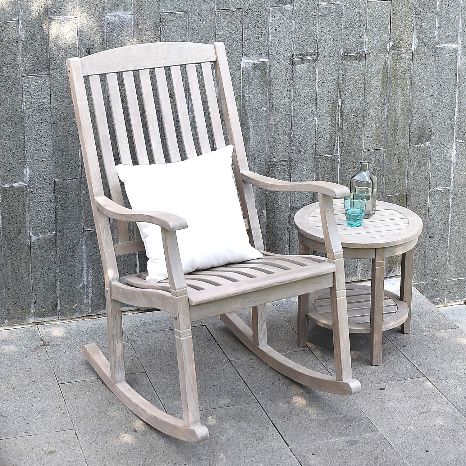 Cambridge Casual Superior Indonesian Teak Arie Outdoor Rocking Chair, Weathered Teak