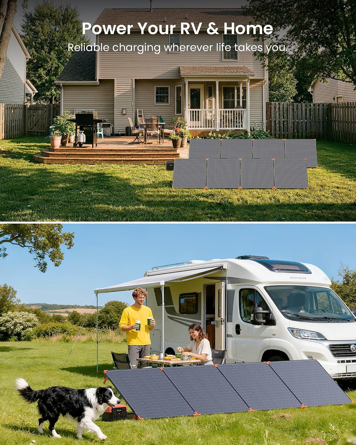 ZOUPW 450W Portable Solar Panel,38V N-Type 16BB 25% High Efficiency Foldable Solar Charger for EcoFlow Delta/Anker C1000/Jackery/Bluetti Elite 100,IP68 Waterproof for Offgrid RV Power Backup