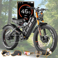 2026 eAhora Romeo Pro 3 Electric Bike for Adult, Peak 5600W Dual Motor, 50mph, 60V 80Ah Battery, 250 Miles Long Range, 26'*4.0 Fat Tire, Air Suspension, App, Commute, Delivery, All-terrian