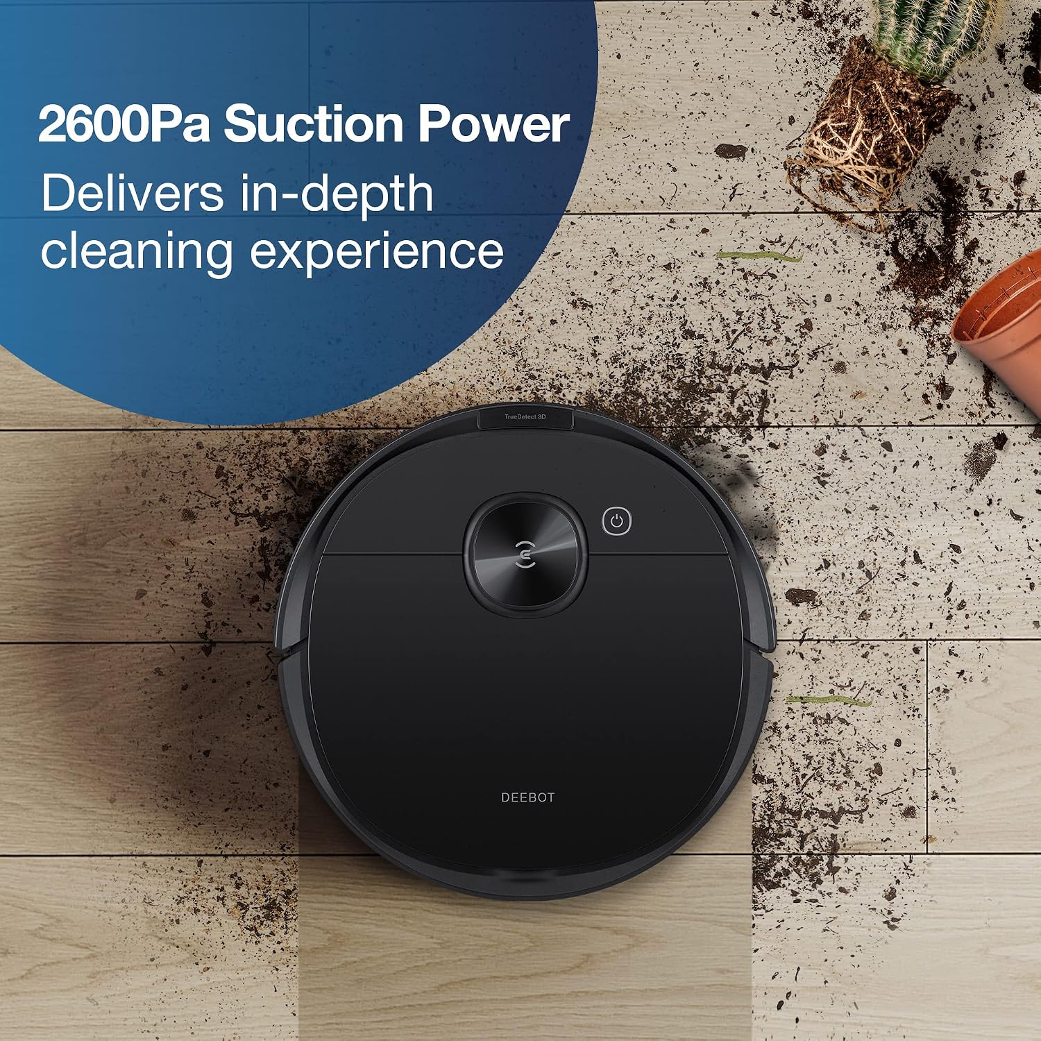 ECOVACS Deebot N8 Pro+ Robot Vacuum and Mop Cleaner, with Self Empty Station, 2600Pa Suction, Laser Based LiDAR Navigation, Carpet Detection, Multi Floor Mapping, Personalized Cleaning