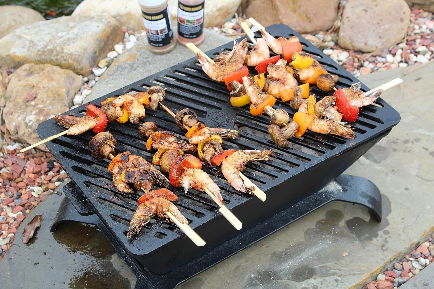 King Kooker Cast Iron Charcoal Grill 18' x 12' Cooking Area, 8.5' Grill Height