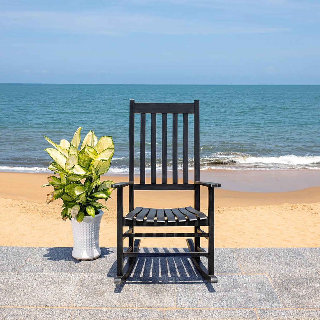 SAFAVIEH Outdoor Collection PAT7002 Chair, Black