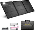 SunJack 120W Foldable Portable Solar Panel Charger with Kickstands, MC4/PD60 USB-C/USB-A, ETFE Monocrystalline, Waterproof Solar Charger for Camping, RV, Power Station, Generator, Off Grid, Emergency