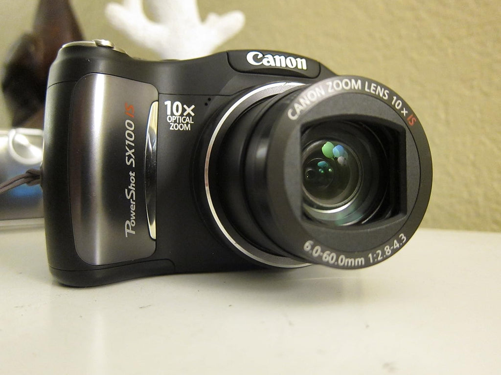Canon PowerShot SX100IS 8MP Digital Camera with 10x Optical Image Stabilized Zoom (Black)