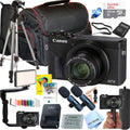 Canon PowerShot G7 X Mark III Digital Camera, Video Kit with Accessories: LED Video Light, 64GB Memory, Wireless Microphones, Video Stabilizing Bracket, Case, Tripod, Grip, Software, & More (Renewed)