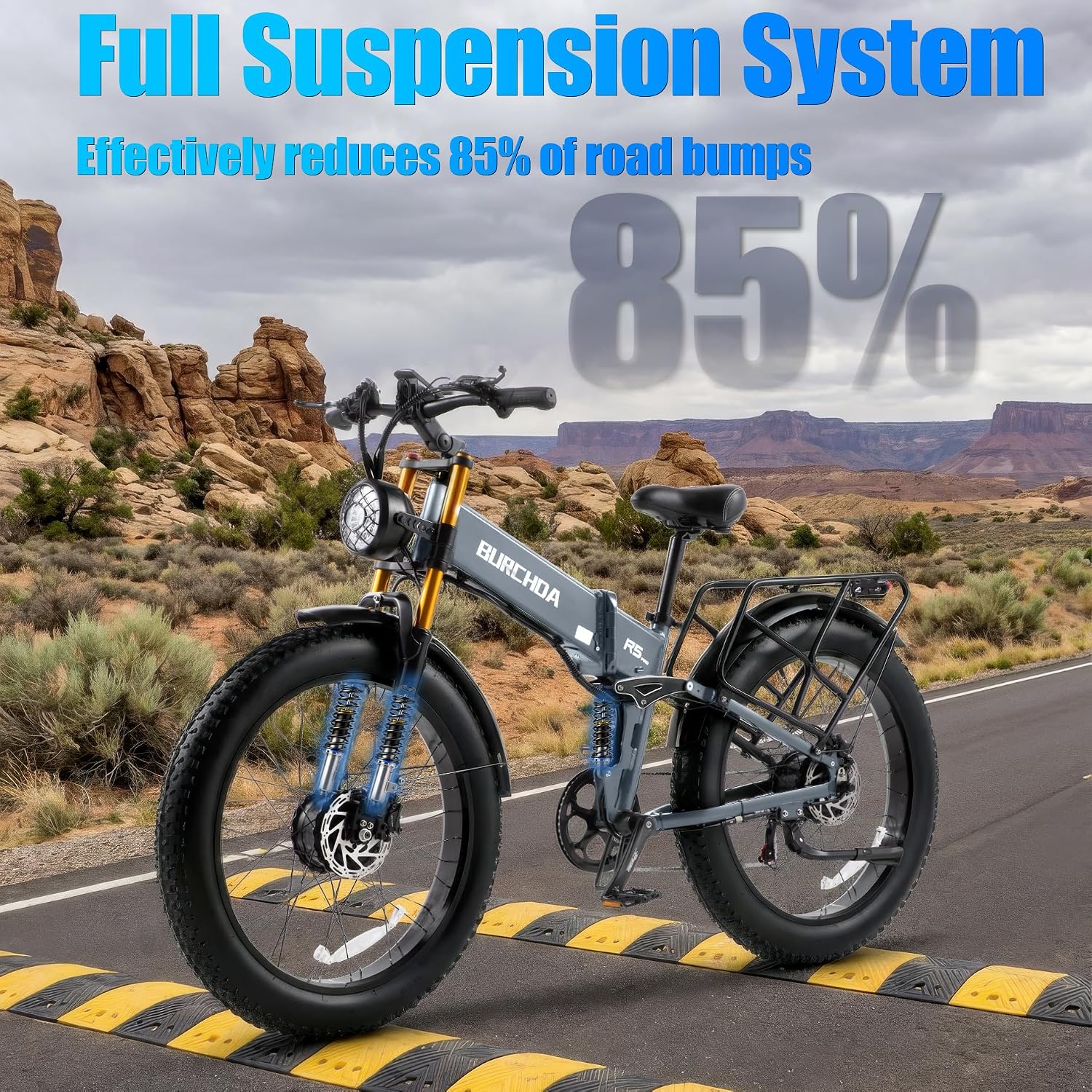 DAMSON Electric Bike for Adults Dual Motor AWD 5000W/3000W/1500W Peak 40MPH/30MPH Dirt Ebike, 52V/48V Max-Output Up to 65/80/120/160 Miles Long Range, 26' Full Suspension Fat Tire Mountains Bicycle