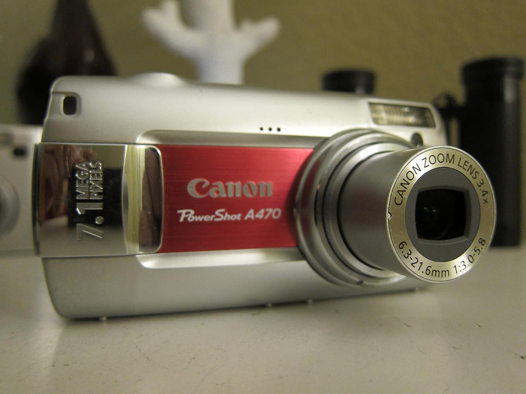 Canon PowerShot A470 7.1 MP Digital Camera with 3.4x Optical Zoom (Red)