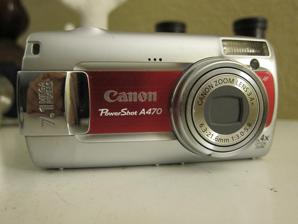 Canon PowerShot A470 7.1 MP Digital Camera with 3.4x Optical Zoom (Red)