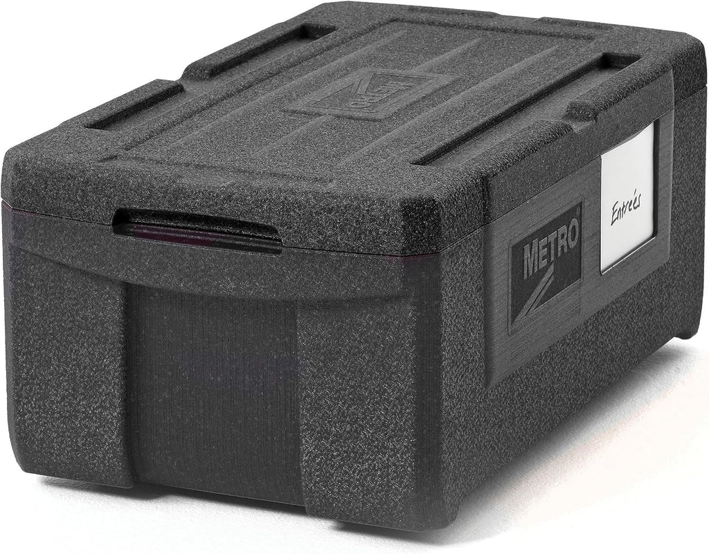 METRO Mightylite ML180-BL Top-Load Insulated Food Carrier - Professional-Grade Multipurpose Pan Carrier, Insulated Cooler and Catering Food Warmer - 30 qt or 3 Pan Capacity - Black