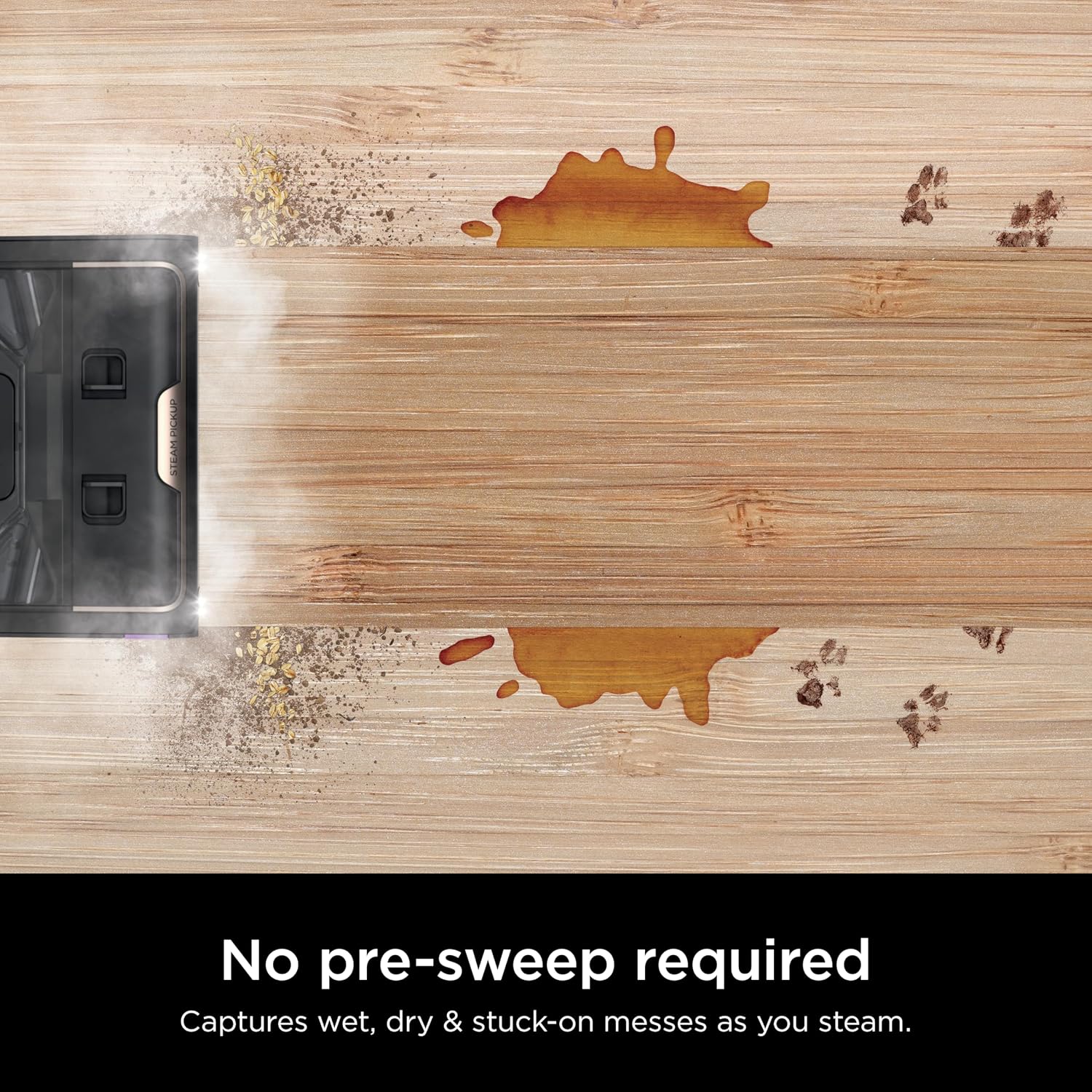 Shark Steam Pickup Lightweight 3-in-1 Steam Mop Cleaner Picks Up Debris, Deep Scrubs & Steam Sanitizes - All At Once for Home with Sealed Hard Floors like Hardwood, Tile & Laminate, SD201