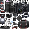 Canon EOS R7 Mirrorless Digital Camera With RF-S 18-150mm, 75-300mm, and 50mm Lenses + 128GB Memory + Case + Tripod + Filters (43pc Bundle) (Renewed)