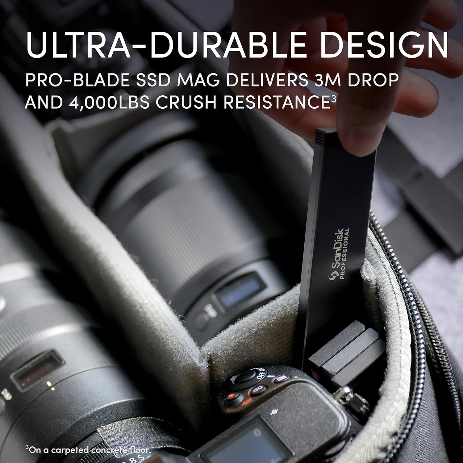 SANDISK Professional 1TB PRO-Blade Transport - Portable and Modular NVMe SSD, Up to 2000MB/s, USB-C, USB 3.2 gen 2x2, Solid State Drive - SDPM2NB-001T-GBAND