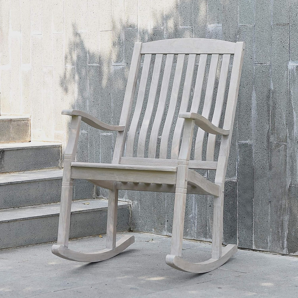 Cambridge Casual Superior Indonesian Teak Arie Outdoor Rocking Chair, Weathered Teak
