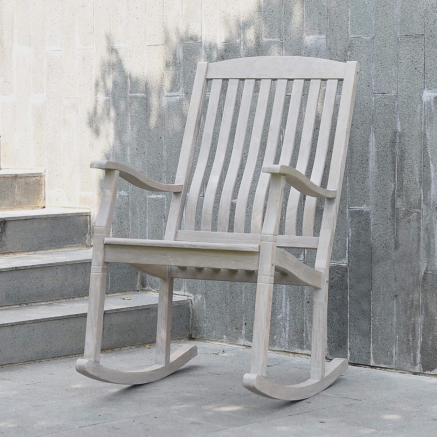 Cambridge Casual Superior Indonesian Teak Arie Outdoor Rocking Chair, Weathered Teak
