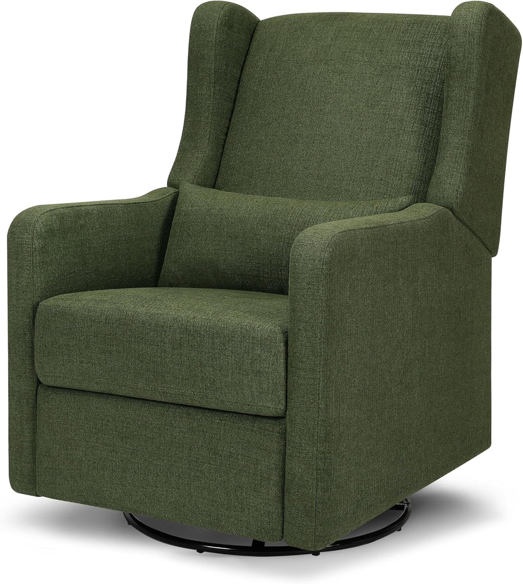 Davinci Carter's Arlo Recliner and Swivel Glider, Water Repellent & Stain Resistant, Greenguard Gold & CertiPUR-US Certified, Performance Forest Green Linen