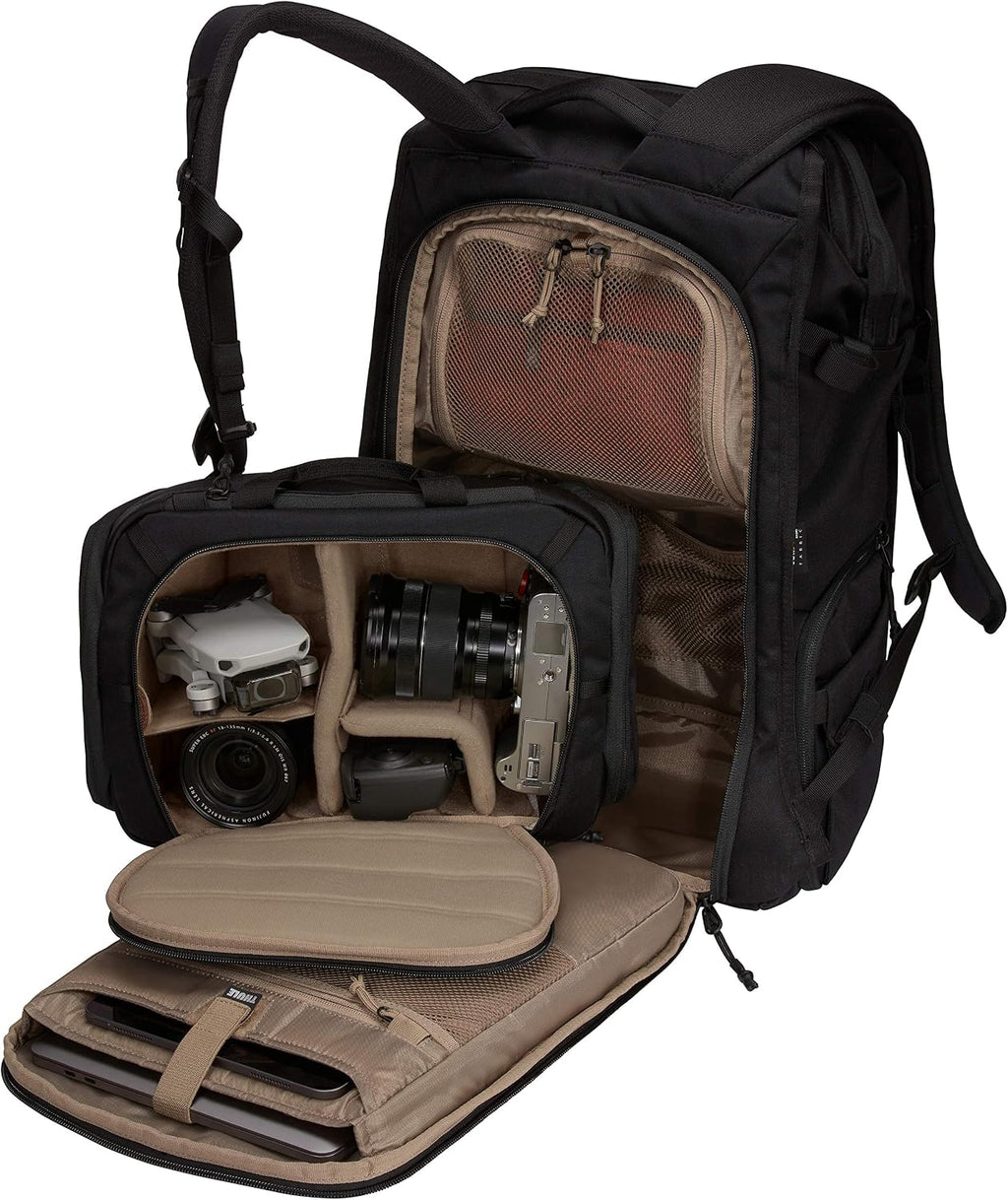 Thule Covert Camera Backpack 24L, Modular Internal Organization, Fits 14' Laptop & 11' Tablet, Includes Padded Shoulder Bag