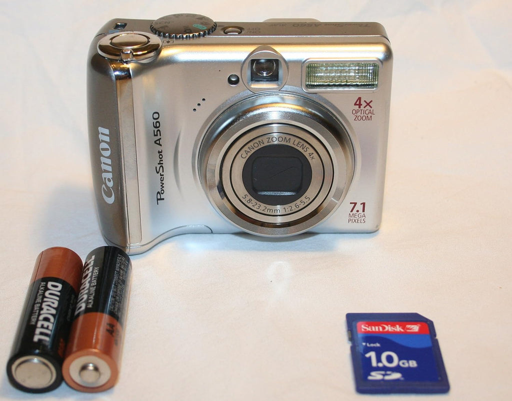 Canon PowerShot A560 7.1MP Digital Camera with 4x Optical Zoom (OLD MODEL), Silver (Renewed)