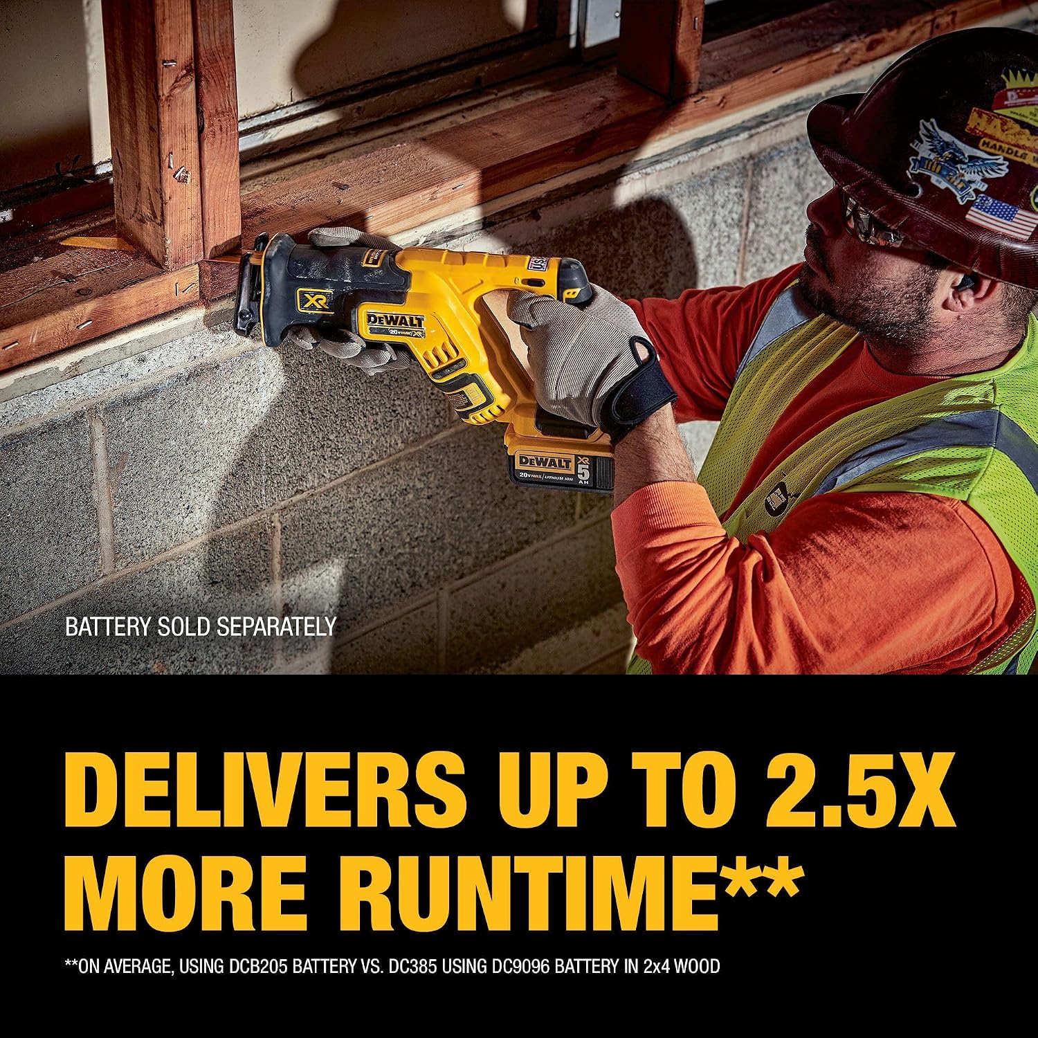 DEWALT 20V MAX XR Reciprocating Saw Cordless, Brushless, Compact,Variable Speed, Pivoting Head, LED Light, Tool Only (DCS367B)