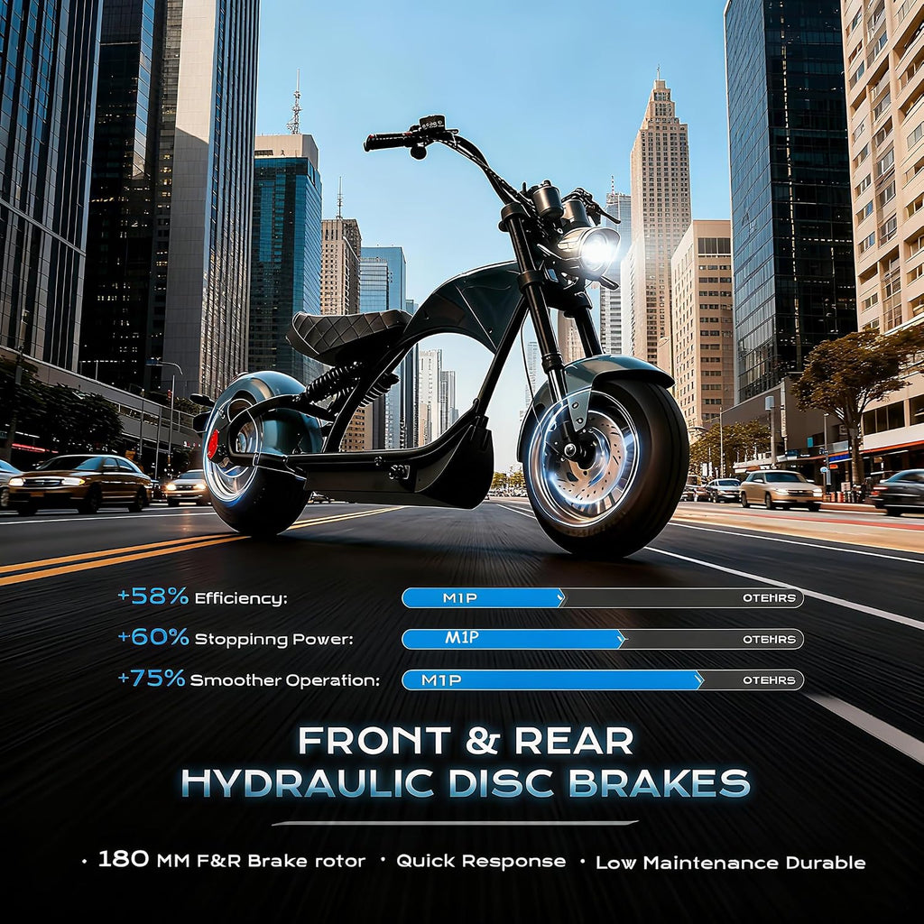 eAhora M1P 2000W Electric Motorcycle for Adults,37MPH 60V 30Ah Large Battery 40 Miles Range,Dual Hydraulic Brakes Full Suspension,Street Legal Electric Motorcycle for Commuting