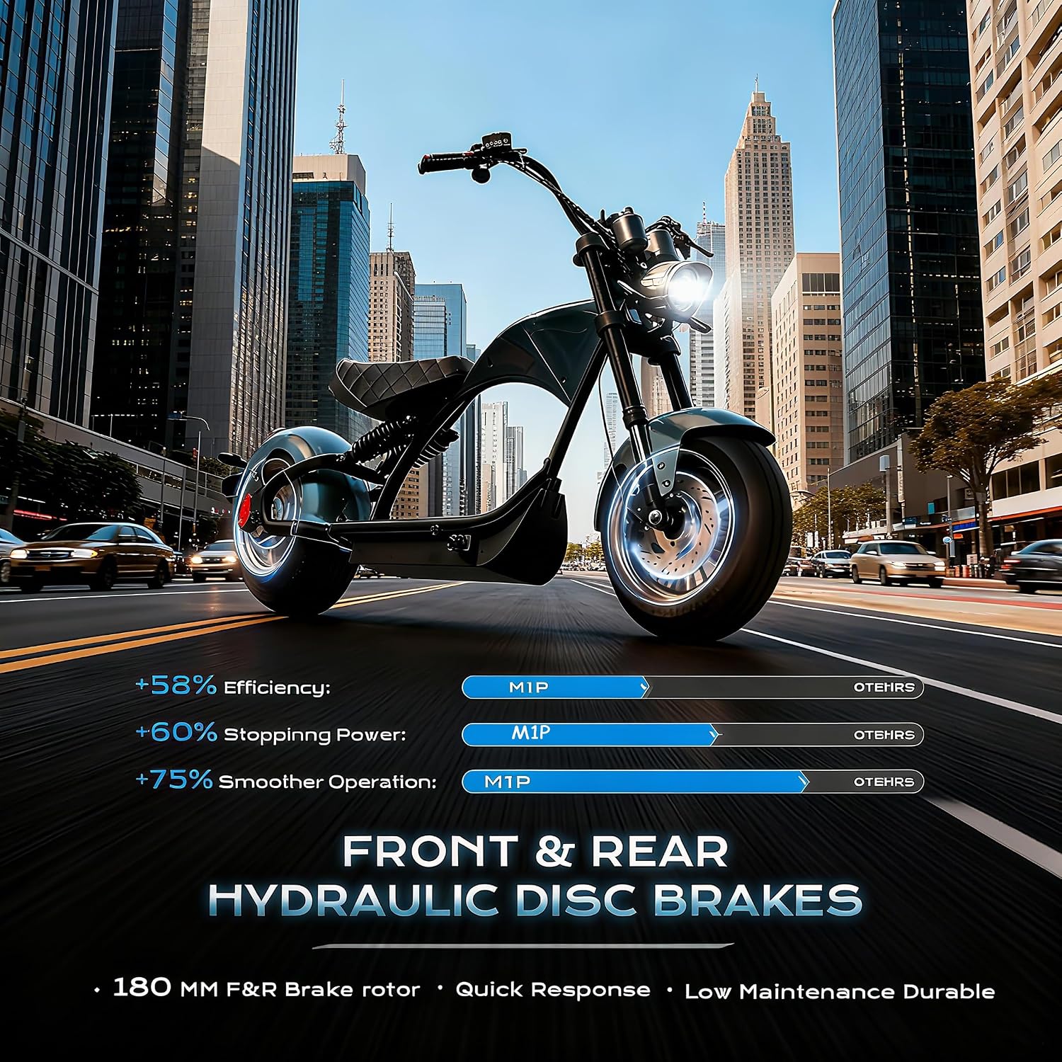 eAhora M1P 2000W Electric Motorcycle for Adults,37MPH 60V 30Ah Large Battery 40 Miles Range,Dual Hydraulic Brakes Full Suspension,Street Legal Electric Motorcycle for Commuting
