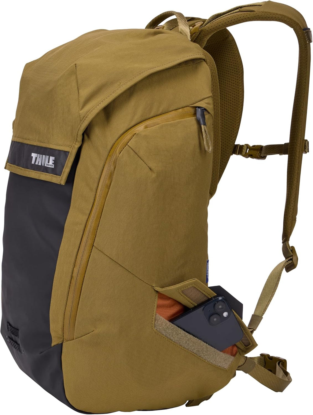 Thule Paramount Bike Commuter Backpack - 28L Capacity - Adjustable fit - 16' Padded Laptop Sleeve and 11' Tablet Pocket - Helmet Attachment - Accessible Side Phone Pocket - Taillight Loop
