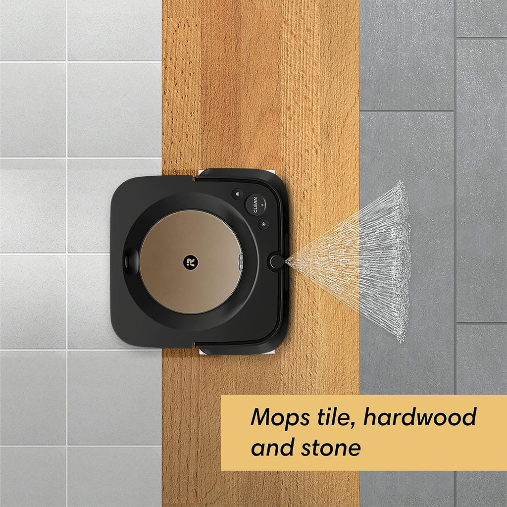iRobot (Refurbished) Braava Jet m6 (6012) Ultimate Robot Mop- Wi-Fi Connected, Precision Jet Spray, Smart Mapping, Compatible with Alexa, Ideal for Multiple Rooms, Recharges and Resumes (Renewed)