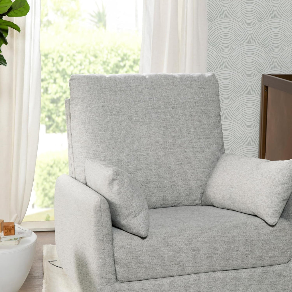 Davinci Juno Swivel Glider in Frost Grey, Greenguard Gold & CertiPUR-US Certified