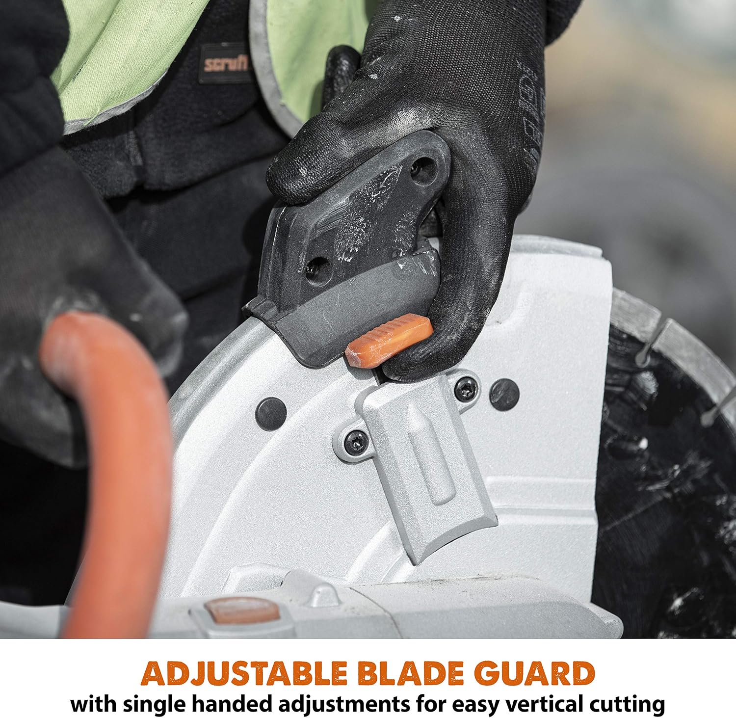 Evolution Power Tools R300DCT 12 inch Concrete Saw (Aka Circular Saw, Angle Grinder, Chop / Cut Off Saw, Demo Saw, Disc / Power Cutter) Electric Motor, No Gas - 4-1/2' Cut - Incl Diamond Masonry Blade