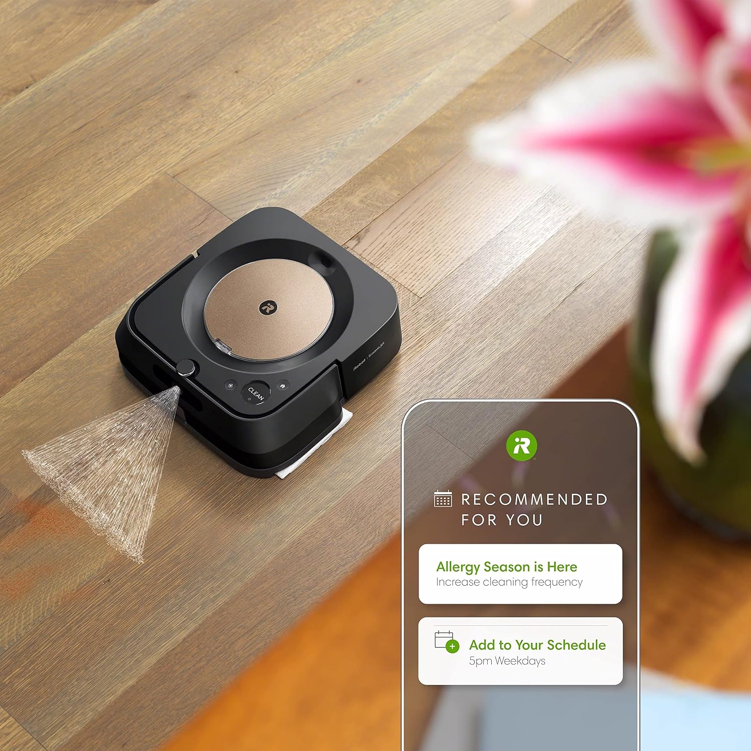 iRobot Braava Jet m6 (6012) Ultimate Robot Mop- Wi-Fi Connected, Precision Jet Spray, Smart Mapping, Works with Alexa, Ideal for Multiple Rooms, Recharges and Resumes, Black