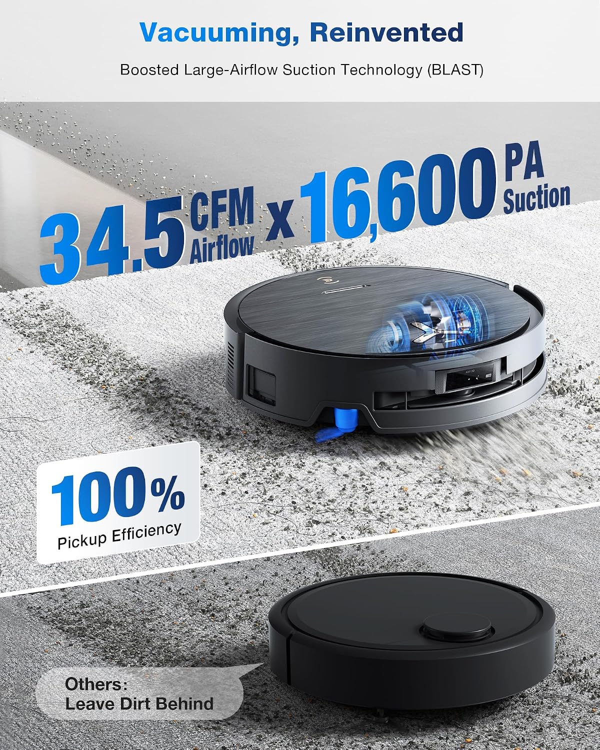 ECOVACS DEEBOT X9 PRO Omni Robot Vacuum and Mop, 16,600Pa Suction, OZMO Roller Self-Washing Mop, ZeroTangle 3.0, Triple Lift System, AI Navigation, Hands-Free Station