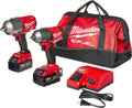 Milwaukee 2 PC M18 FUEL Auto Kit - 1/2' Impact Wrench and 3/8' Impact Wrench