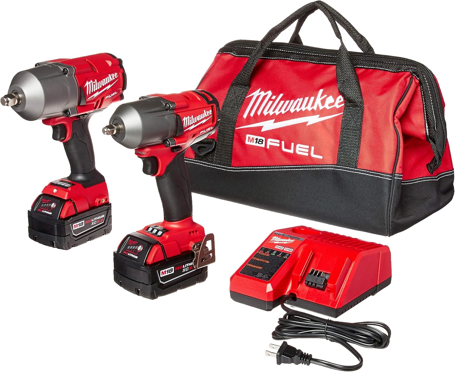 Milwaukee 2 PC M18 FUEL Auto Kit - 1/2' Impact Wrench and 3/8' Impact Wrench