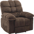 Garvee Manual Recliner Chair,Ergonomic Overstuffed Breathable Fabric Reclining Chair with Side Pockets,q235 Steel Frame Lazy Boy Recliner Single Sofa for Living Room Bedroom