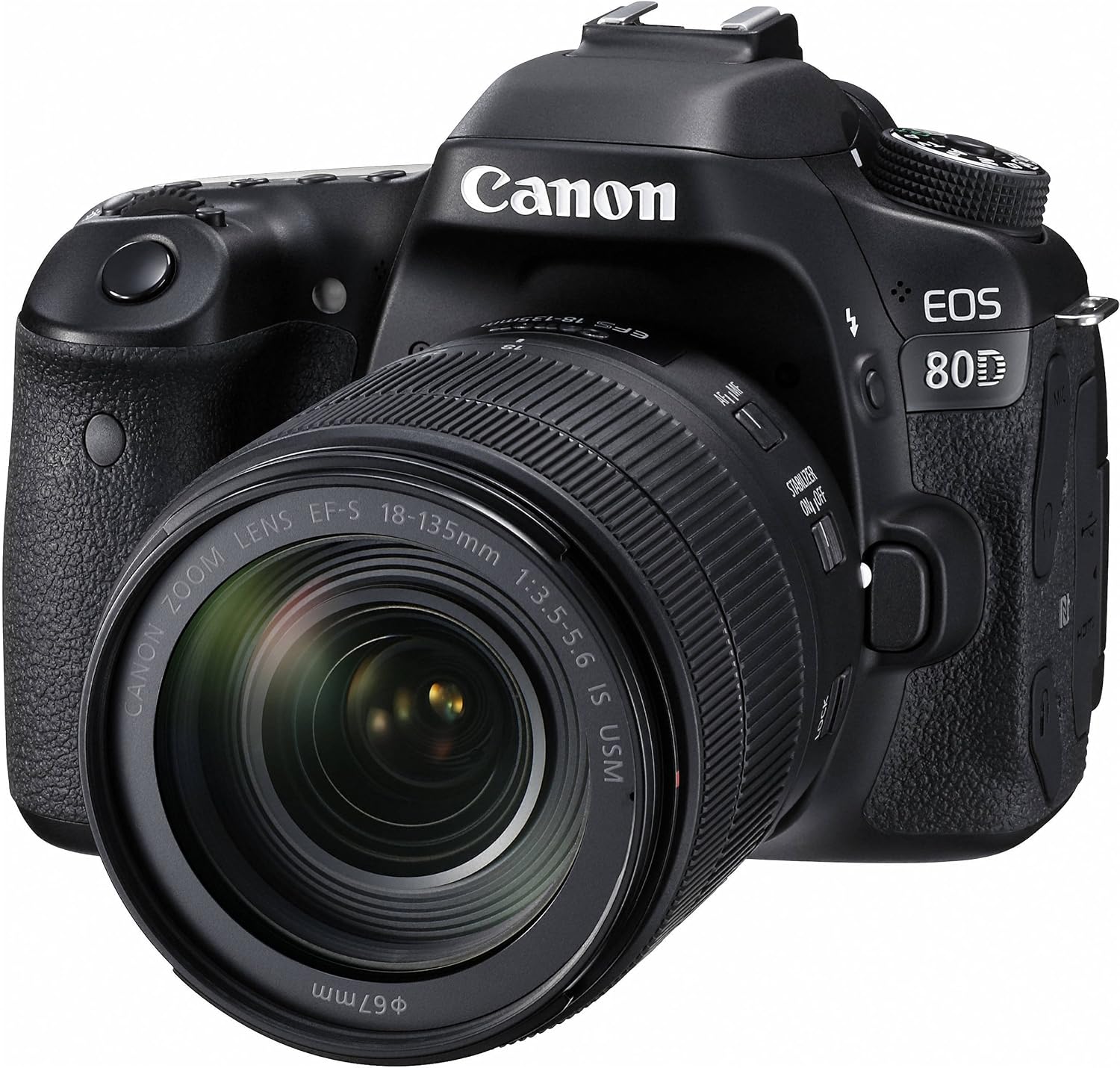 Canon Digital SLR Camera Body [EOS 80D] and EF-S 18-135mm f/3.5-5.6 Image Stabilization USM Lens with 24.2 Megapixel (APS-C) CMOS Sensor and Dual Pixel CMOS AF (Black)