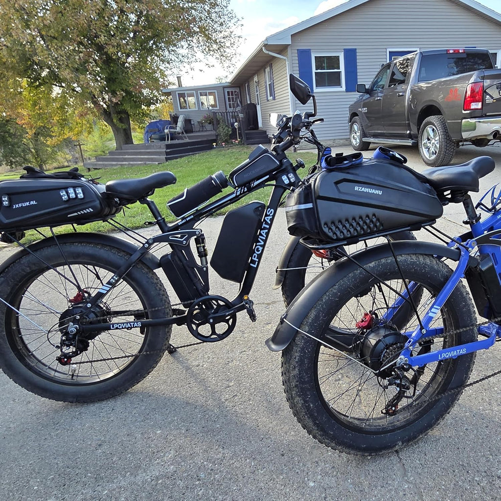 9000W-Peak-Dual-Motor-Ebike for Adults-Women,52V 34AH 1768Wh Battery Full Suspension Snow Mountain Bike,47MPH Fast E Bike,24 * 4.0 AWD Off-Road-Fat-Tire-Electric-Bicycle