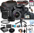 Canon EOS 2000D / Rebel T7 DSLR Camera w/EF-S 18-55mm F/3.5-5.6 Zoom Lens + 64GB Memory, Case, Gripster Tripodpod, and More (26pc Bundle) (Renewed)