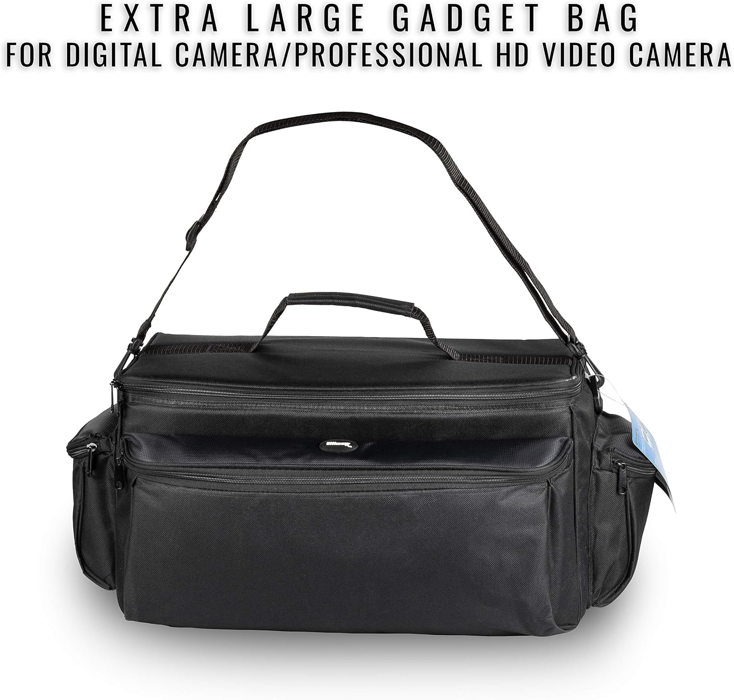 Ultimaxx Professional Well-Padded Extra-Large Water-Resistant Gadget Bag with 80' Tripod Compatible With SONY FDR-AX1, HDR-FX1000, HVR-Z1U, HVR-Z5U, HVR-Z7U, HVR-V1U, HVR-S270U, And More.