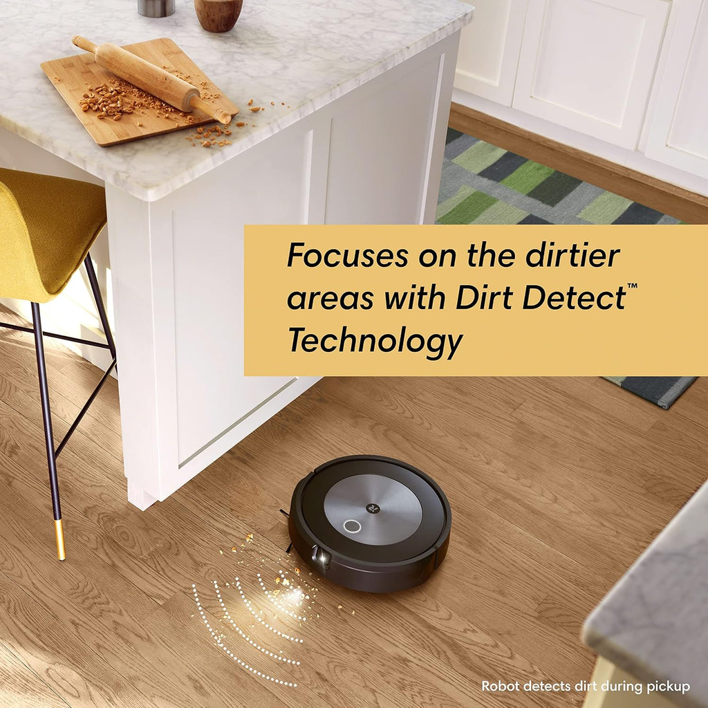iRobot Roomba j7 (7150) Wi-Fi Connected Robot Vacuum - Identifies and avoids Obstacles Like pet Waste & Cords, Smart Mapping, Works with Alexa, Ideal for Pet Hair, Carpets, Hard Floors, Roomba J7
