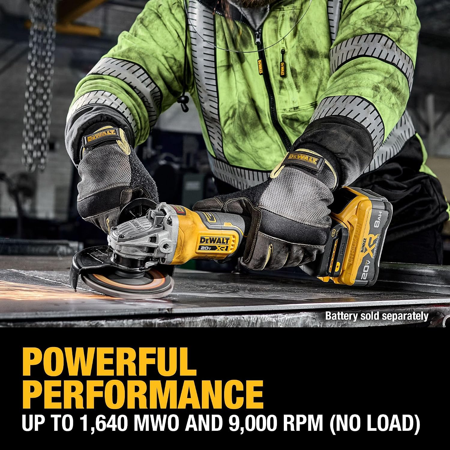 DEWALT 20V MAX* XR Brushless Cordless 4-1/2 in. - 5 in. Variable Speed Paddle Switch Grinder (Tool Only) (DCG410VSB)