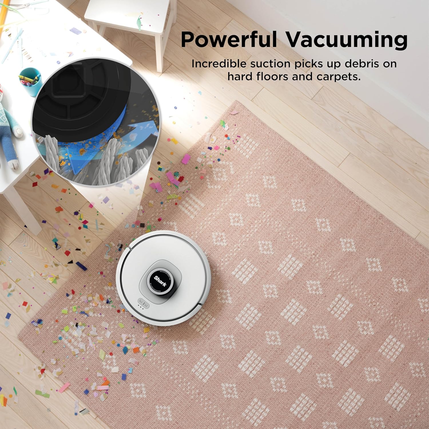 Shark Matrix Clean | Robot Vacuum Cleaner with Powerful Suction for Pet Hair, Rugs, Carpets & Hard Floors | Self-Empty Base | 60-Day Capacity | Voice Control | LiDAR Navigation | Cool Grey | AV2511AE