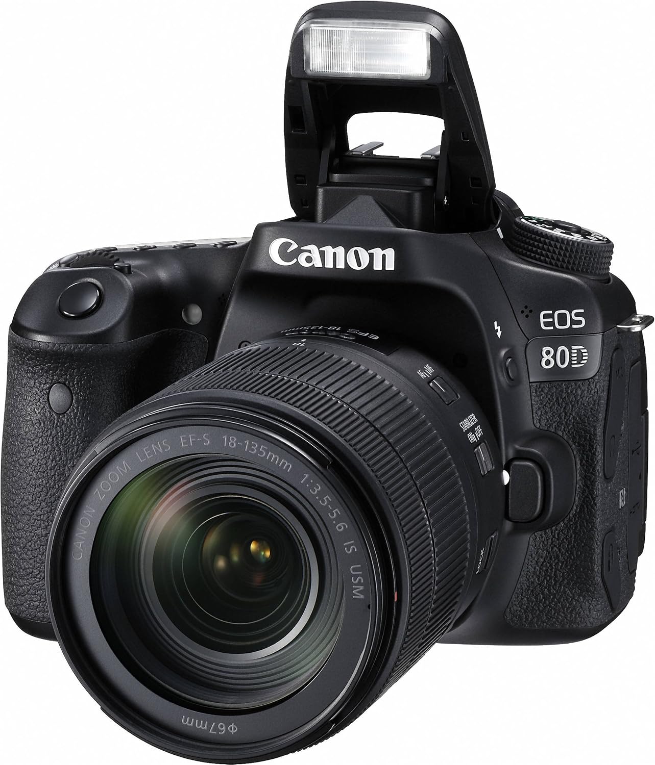 Canon Digital SLR Camera Body [EOS 80D] and EF-S 18-135mm f/3.5-5.6 Image Stabilization USM Lens with 24.2 Megapixel (APS-C) CMOS Sensor and Dual Pixel CMOS AF (Black)