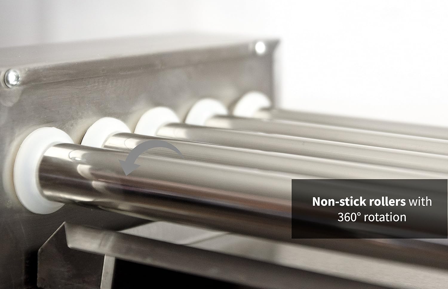 VIVO Electric 12 Hot Dog 5 Roller Grill Cooker Warmer, Stainless Steel, Commercial and Household 700W Machine, HOTDG-V005