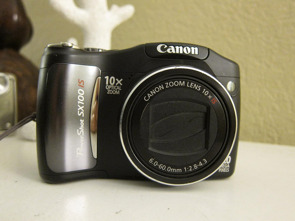 Canon PowerShot SX100IS 8MP Digital Camera with 10x Optical Image Stabilized Zoom (Black)