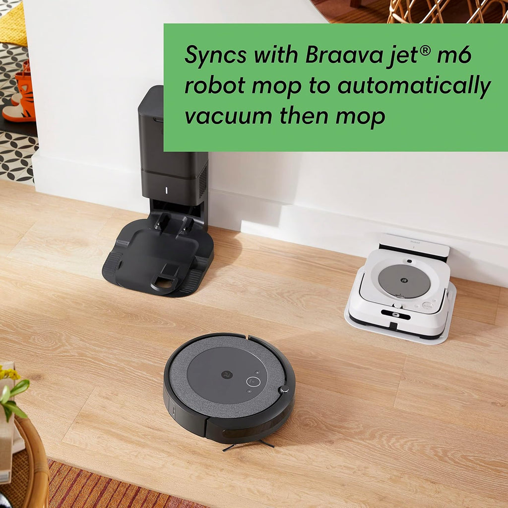 iRobot Roomba i3+ EVO (3550) Self-Emptying Robot Vacuum – Now Clean by Room with Smart Mapping, Empties Itself for Up to 60 Days, Works with Alexa, Ideal for Pet Hair, Carpets, Roomba i3+