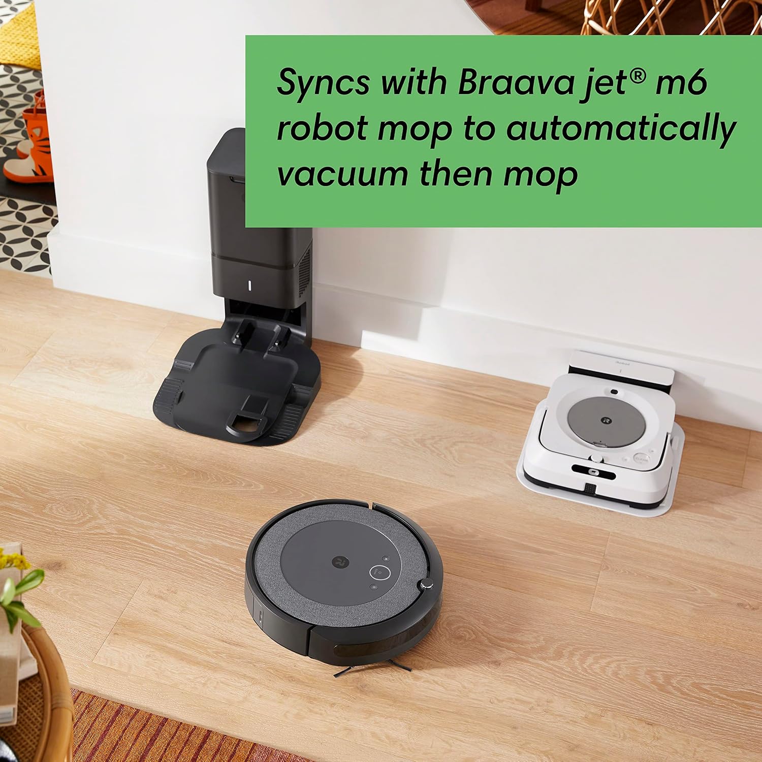 iRobot Roomba i3+ EVO (3550) Self-Emptying Robot Vacuum – Now Clean by Room with Smart Mapping, Empties Itself for Up to 60 Days, Works with Alexa, Ideal for Pet Hair, Carpets, Roomba i3+