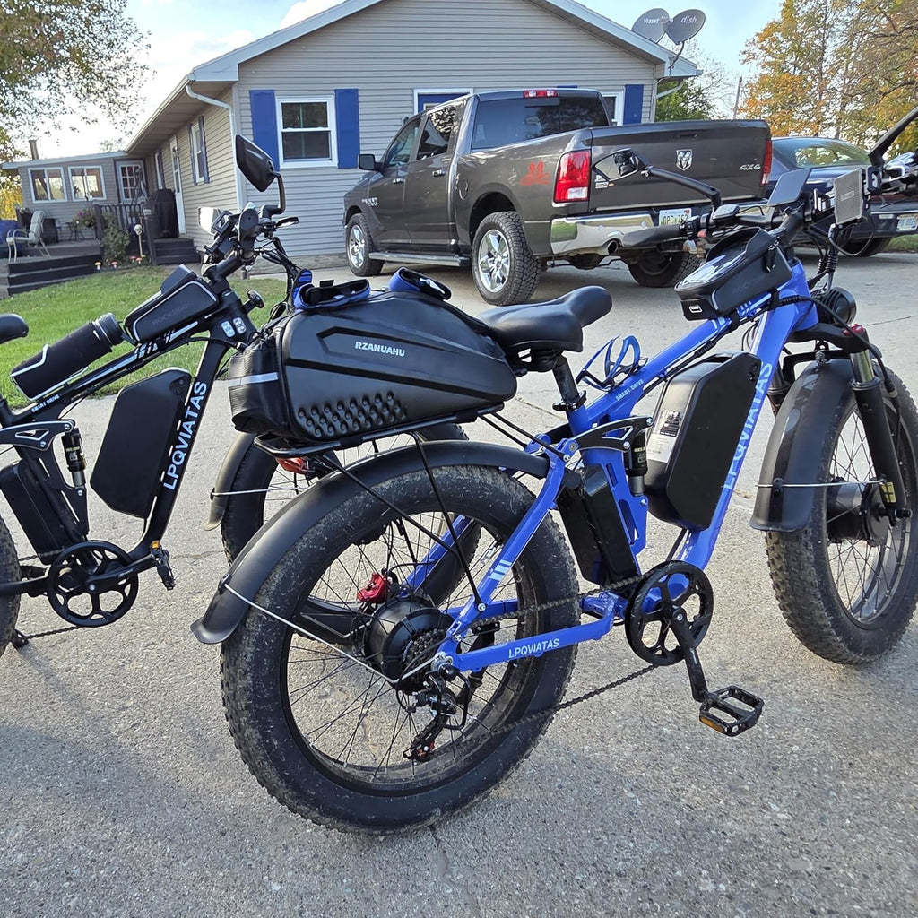 9000W-Peak-Dual-Motor-Ebike for Adults-Women,52V 34AH 1768Wh Battery Full Suspension Snow Mountain Bike,47MPH Fast E Bike,24 * 4.0 AWD Off-Road-Fat-Tire-Electric-Bicycle