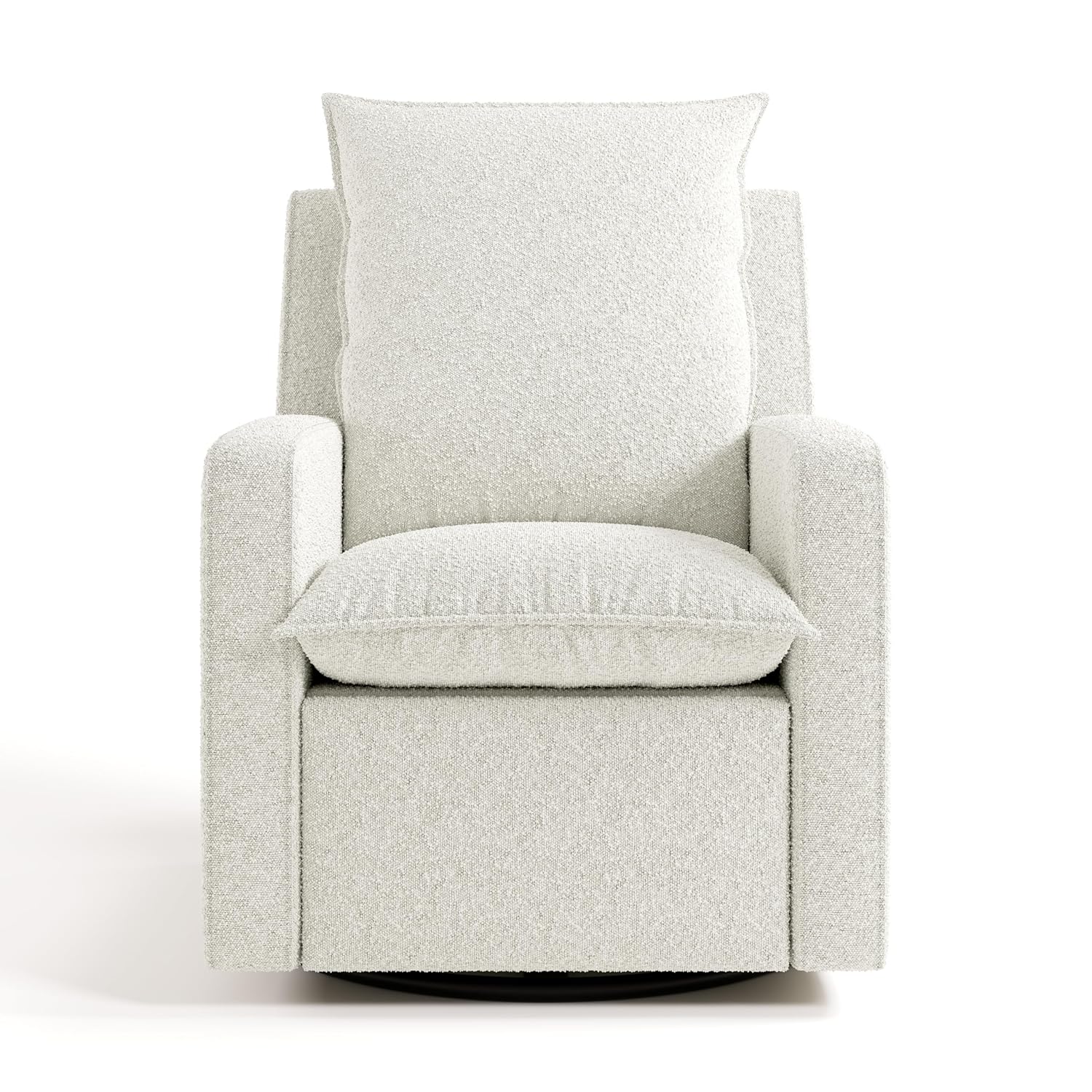 Storkcraft Timeless Recliner Glider with USB Charging Port (Ivory Boucle) - Ultimate Nursery Rocking Chair, Baby Glider Chair for Nursery, 360° Swivel Recliner, Plush Upholstery